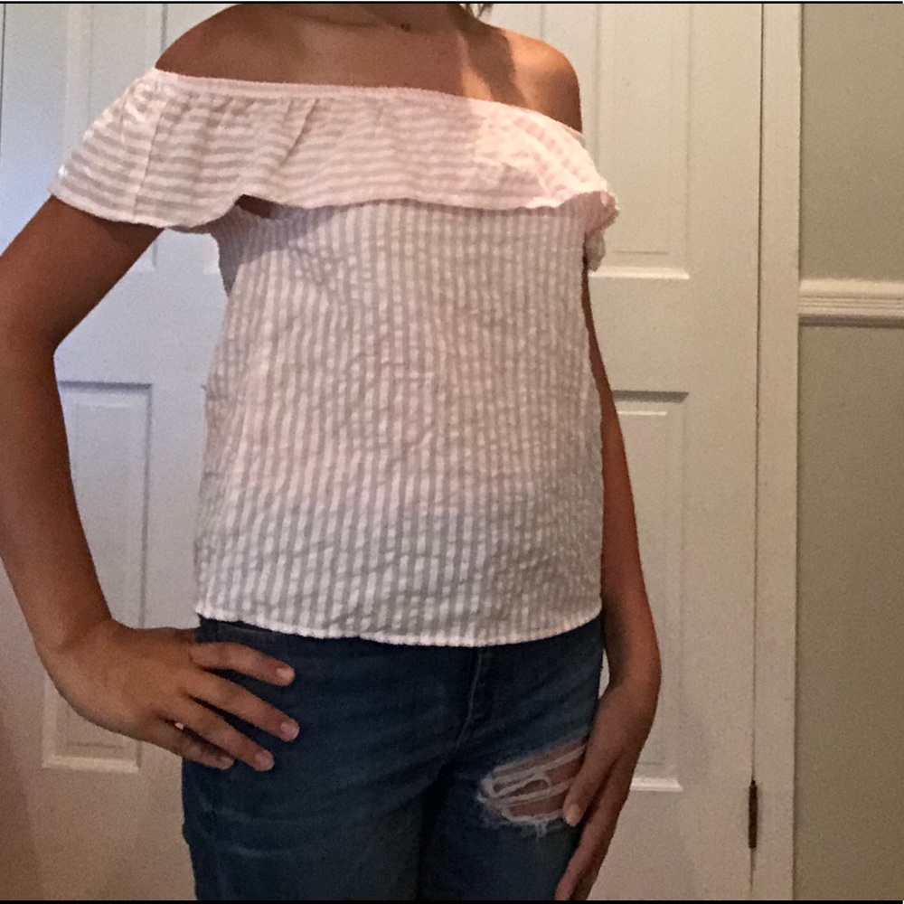 Striped Ruffle Shirt